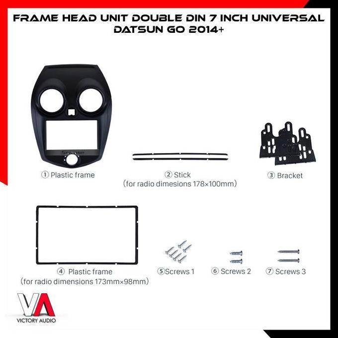 Promo Frame Datsun Go-Frame Double Din Head Unit Datsun Go Cod