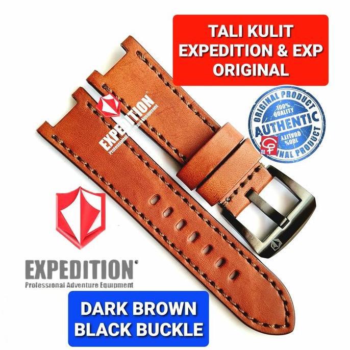 TALI JAM TANGAN EXPEDITION E6756 E 6756 ORIGINAL LEATHER STRAP WATCH