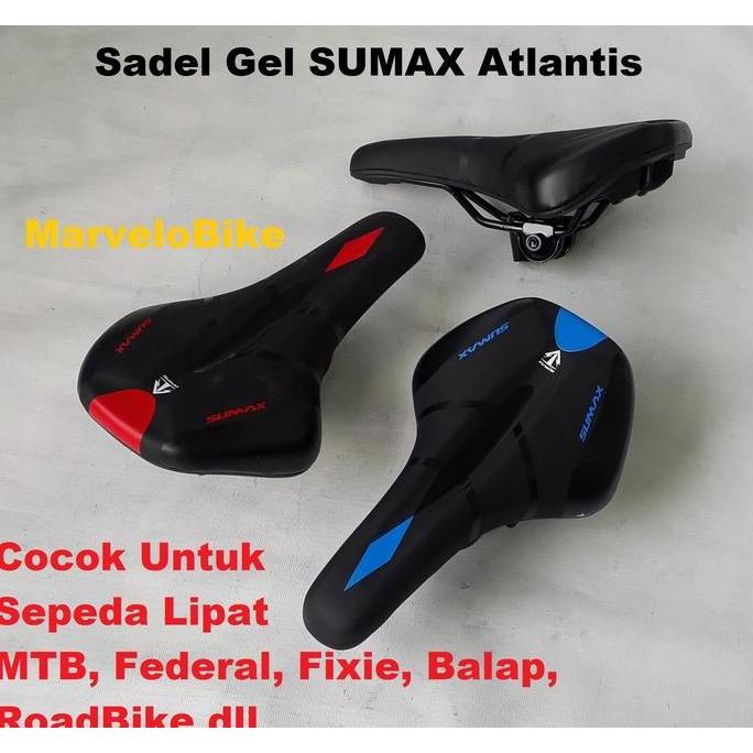 Jok Sadel Gel Sepeda Lipat MTB Fixie Balap Sumax Atlantis