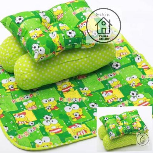 Perlak Set Bayi/Alas Ompol Kasur Bayi/ Matras Bayi Waterproof Motif Keropi