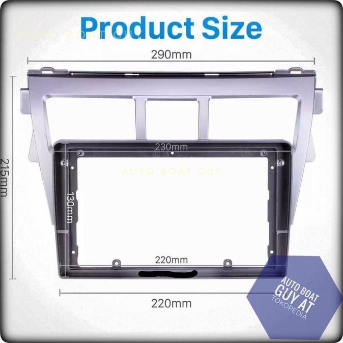 Frame Headunit Vios Limo Gen2 Gen 2 OEM Style No Gap Android 9 Inch