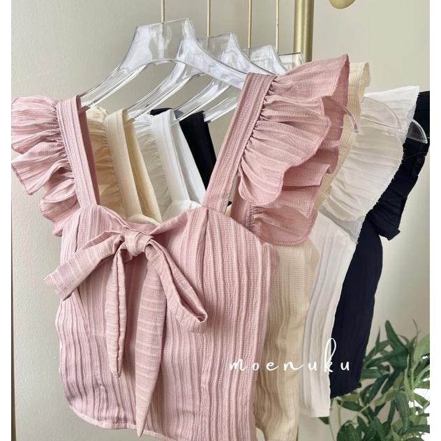 Slim Only  Tanktop Simpul Pita Tanktop Crop Top Tanktop Seksi Tanktop Wanita