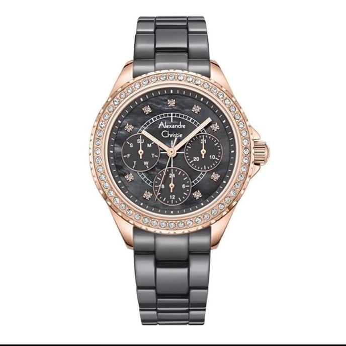 JAM TANGAN WANITA ALEXANDRE CHRISTIE AC2B16 AC 2B16 ROSEGOLD GREY