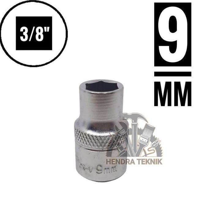 Mata Sock 3/8" 9Mm Crv Chrome Kunci Sok Eceran 8Mm Mata Sok 8 Mm Murah Allshop