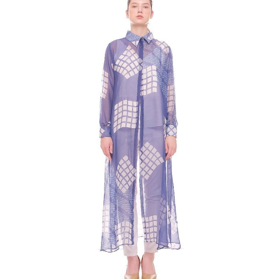 Cardigan Batik Wanita Lengan Panjang Batik Cap Pekalongan Modern