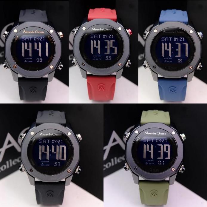 JAM TANGAN PRIA ALEXANDRE CHRISTIE AC9377 AC 9377 BLACK YELLOW