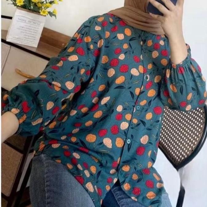 ATASAN BLOUSE RAYON MOTIF//ATASAN KEKINIAN MOTIF/STANDAR&JUMBO/ATASAN RAYON KEKINIAN/ATASAN RAYON MO