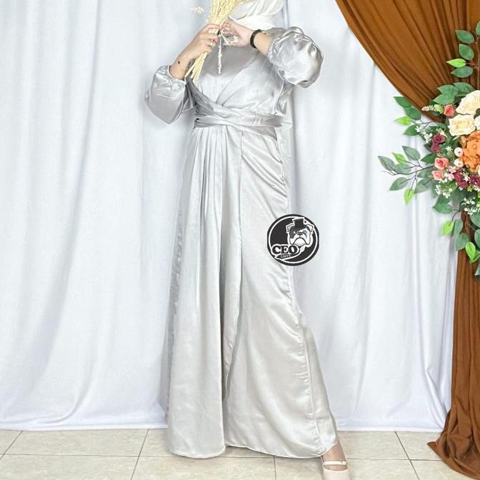 Gamila Dress Satin Maxmara Mewah / Dress Bridesmaid Satin Premium / Dress Gamis Pesta / Dress kondan