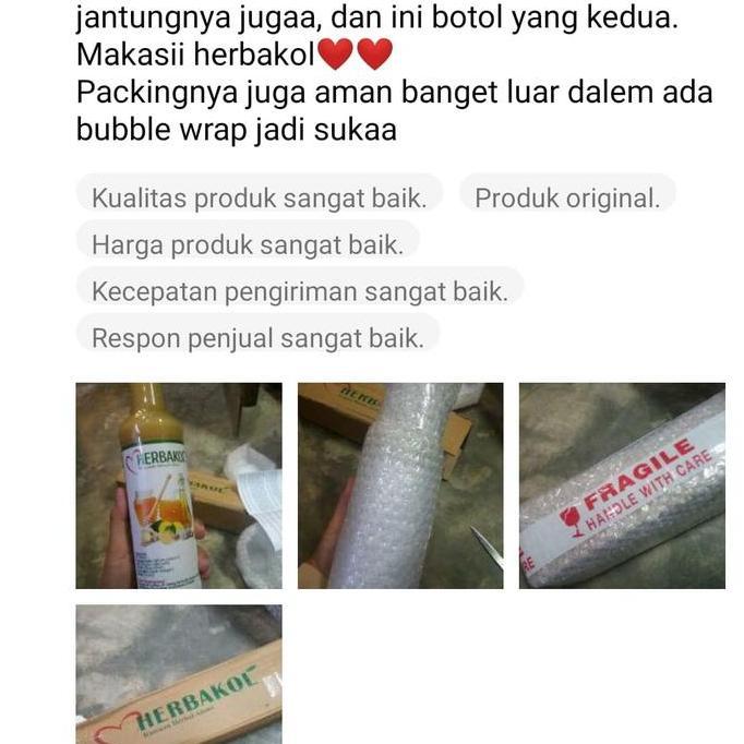 Drink- Herbakol (Paket 4 Botol) Jus Bang Putih Lemon Jahe Merah Cuka Apel Madu Hutan Kayu Manis Minu