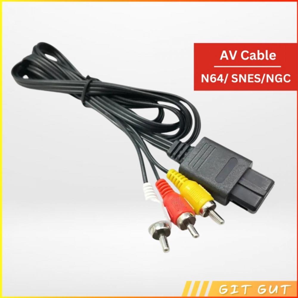 Super Nintendo SNES Game Cube N64 Kabel Audio Video AV RCA Cable