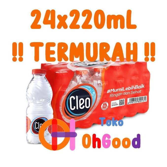 Drink- Air Mineral Cleo Cup Botol Galon 120 150 220 330 550 750 1500 Ml 1L 1,5L 19L 19 Liter Smart M
