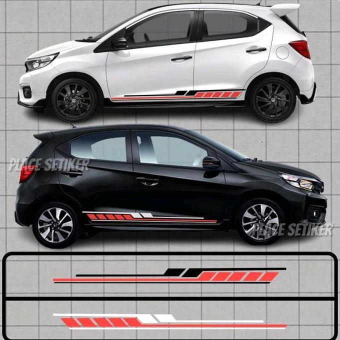 Stiker Mobil Cutting Stiker Body Samping Mobil Brio Ayla Yaris Vios Agya Calya Etios Valco Semua Mob