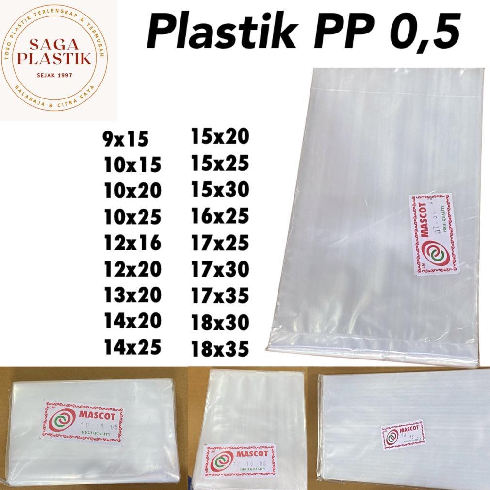 Plastik PP Bening Tebal 0,5 Ukuran 9x15 9x20 10x15 10x20 10x25 12x16 12x20 12x25 13x20 14x20 14x25 1