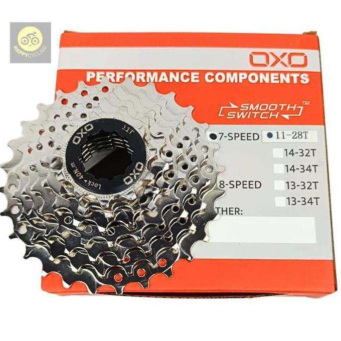 CASSETTE SPROCKET OXO 7 SPEED 11-28T 11-32T 11-34T HAPPY CYCLING FORSALE