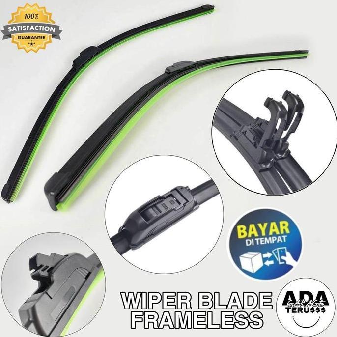 WIPER BLADE FRAMELESS MOBIL TOYOTA VIOS GEN 1 2003-2007 1 SET 2 PCS 22" & 14" PEMBERSIH KACA DEPAN A
