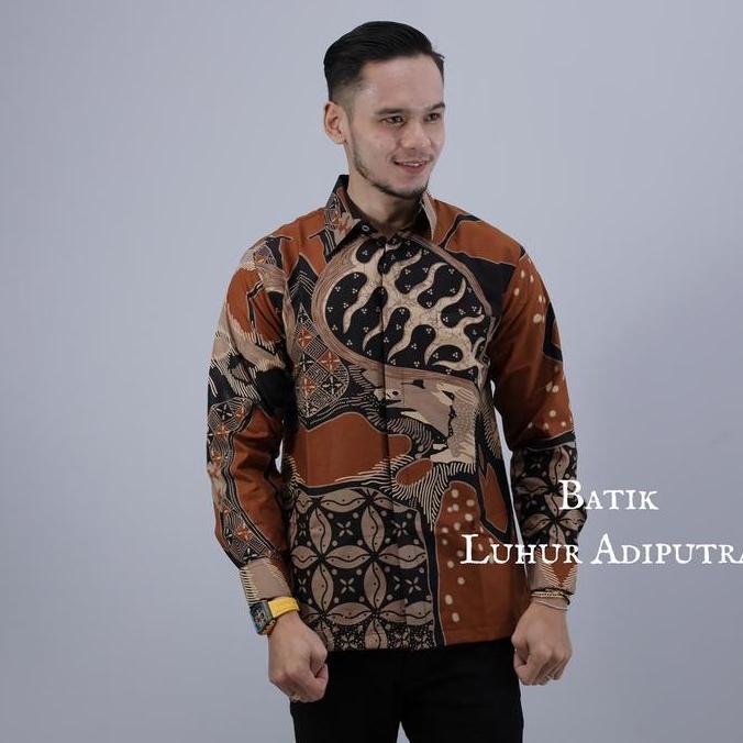Kemeja Batik Brahma Premium Solo Pria Katun Motif Mewah