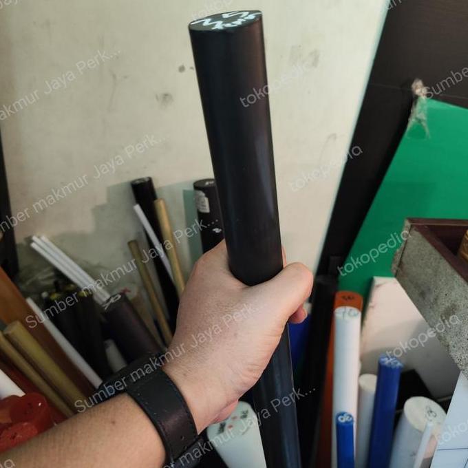CARBON TEFLON ROD HITAM 55MM X 100CM ( PTFE ROD BLACK ) FD99