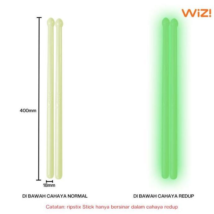 TERMURAH - WiZi Poundfit Stick Ripstick Bercahaya Ripstix Stick Nylon Workout Ripstick Outdoor