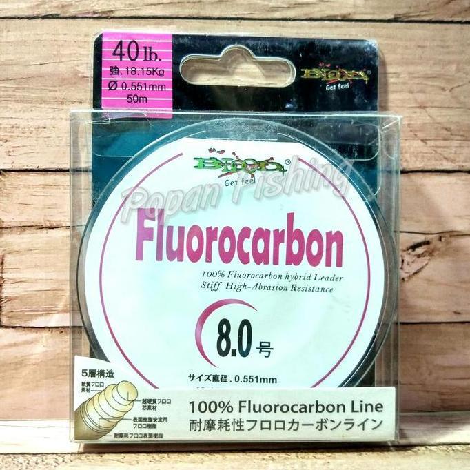 TERBARU - Senar Leader Blood Fluorocarbon 40 lb / 0.55