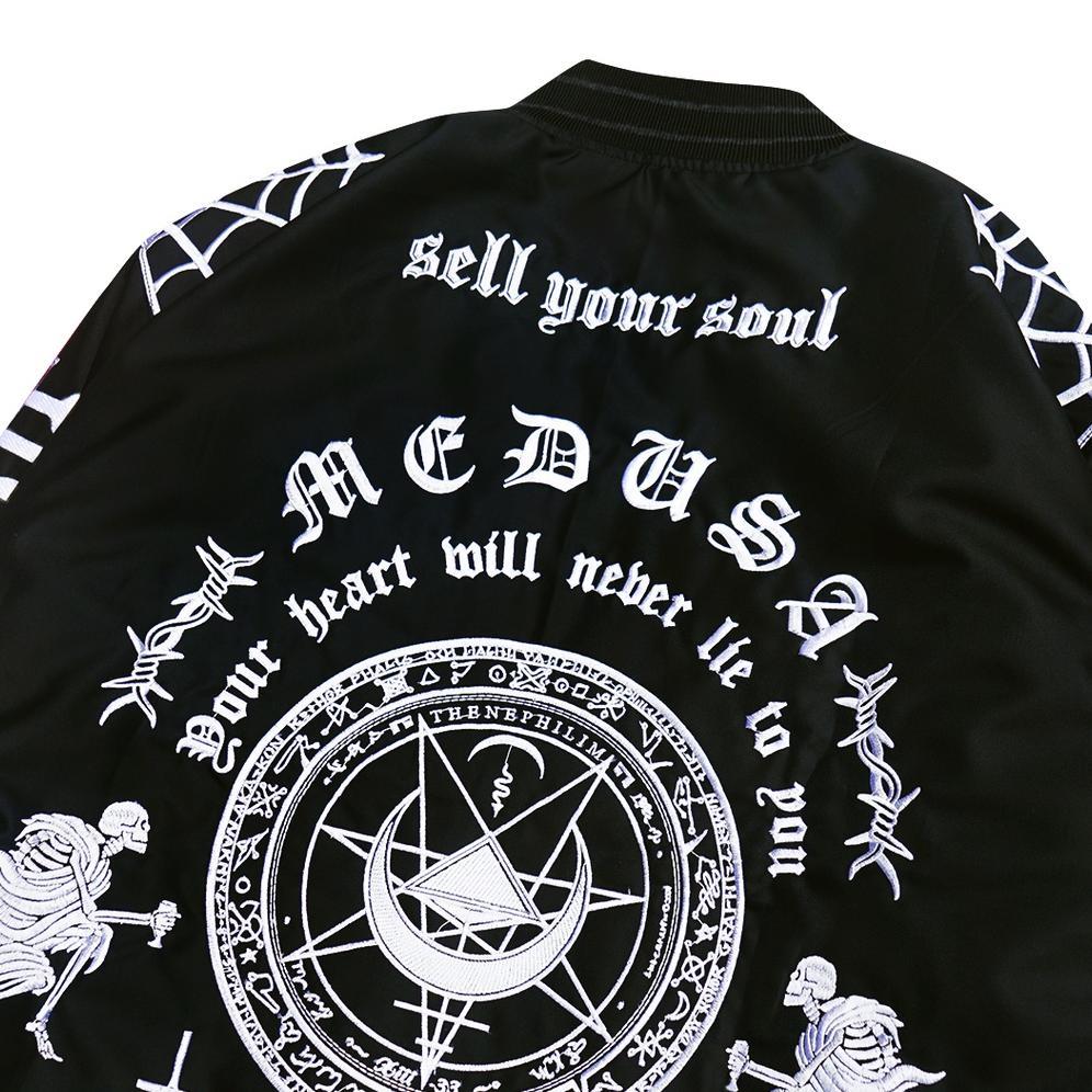 Official Miscast Varsity Jaket Vintage Medusa Hitam