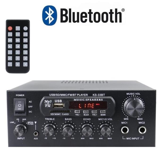 Amplifier Bluetooth EQ Audio Amplifier Home Theater FM 1000W-KS-33BT