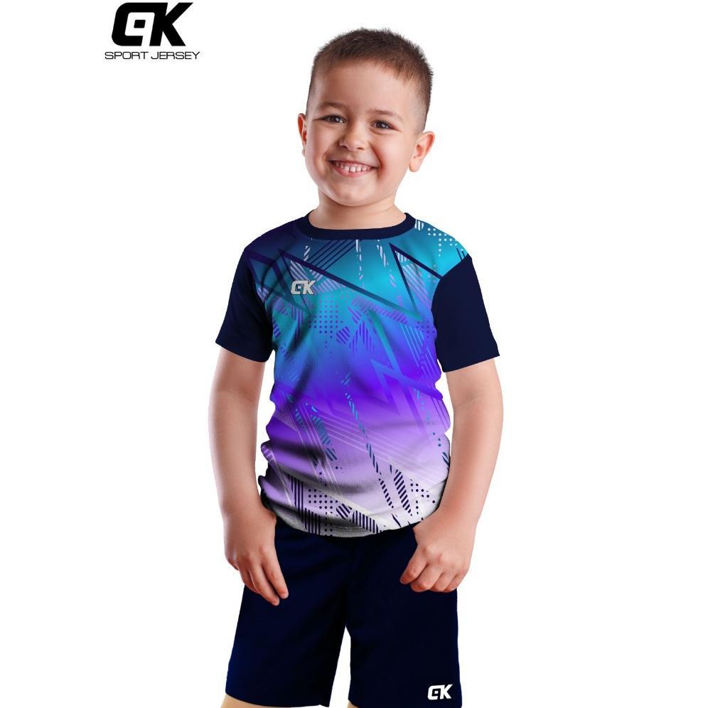 original setelan kaos olahraga anak-anak baju olahraga futsal voli bukutangkis badminton printing