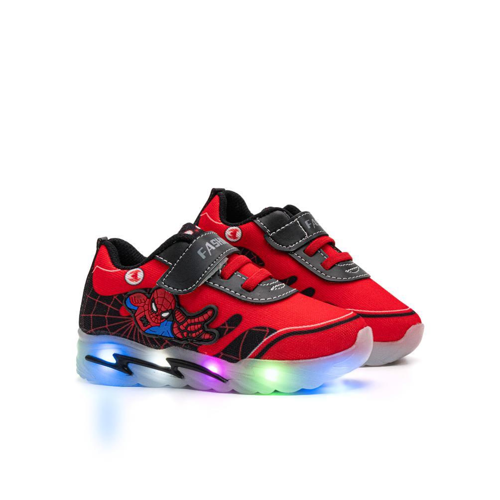 Bagus Sepatu Anak Laki-Laki Model Lampu Led / Sepatu Sneakers Anak Karakter Spider - Arkana
