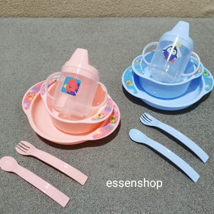 Lusty Bunny Feeding Set mangkok botol minum spout sendok garpu LB 1363 /1353