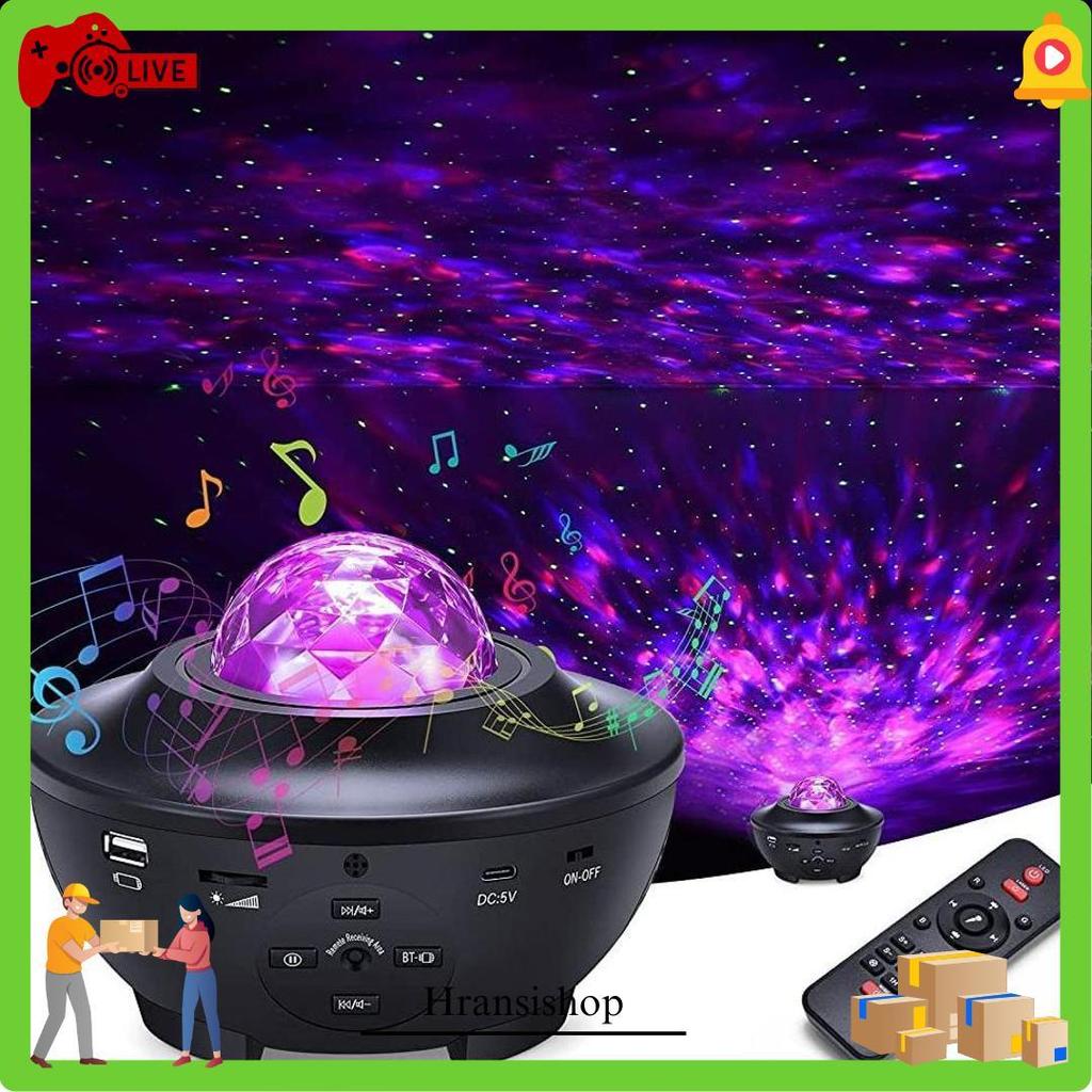 Lampu Tidur Aesthetic Bluetooth Music Proyektor Langit Astronot Bulan Bintang Galaxy Luar Angkasa Co
