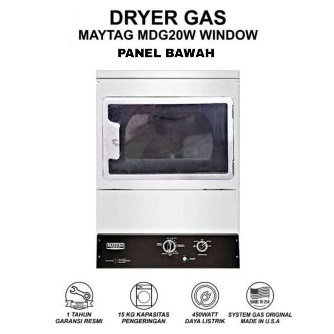 DRYER MAYTAG MDG 20 KACA PANEL BAWAH