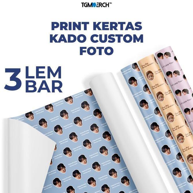 Kertas Kado Custom pakai foto sendiri | Murah