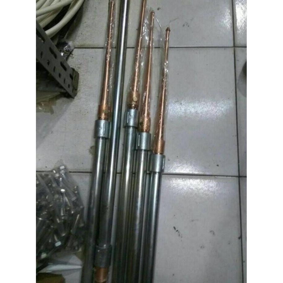 penangkal petir 60 + pipa + isolator putih [terbaik]
