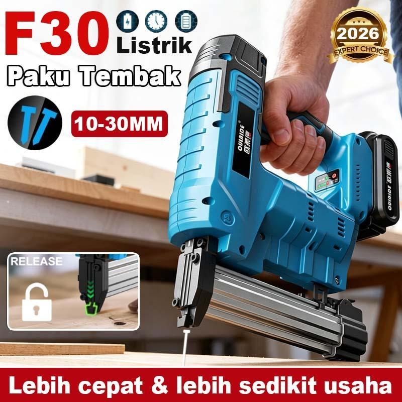 Mesin Paku Tembak Baterai F30 Mesin Brad Nailer 21V Nail Gun Cordless Alat Paku Tembak Listrik Dilen