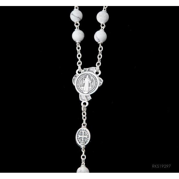 Rosario Batu Howlite 6mm All Benediktus , Toko Avila PM