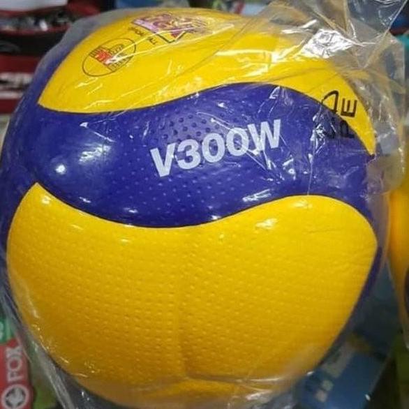ORIGINAL BOLA VOLY VOLLEY VOLI VOLLY MIKASA V300W - V 300W ORIGINAL MADE IN THAILAND HOLOGRAM SUNRIS