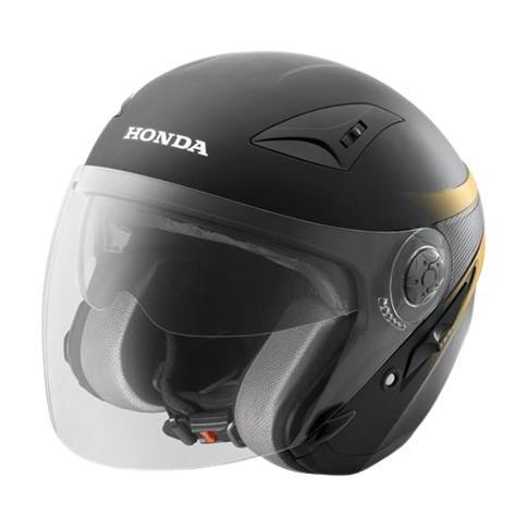 Honda Ori Helm Helmet Luxury Stylish Helmet Half Face - Hitam Black