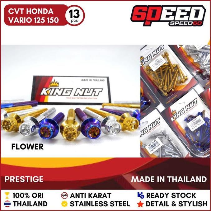 Set Baut Cvt Vario 125 Vario 150 Old Keyless New Probolt Stainless St