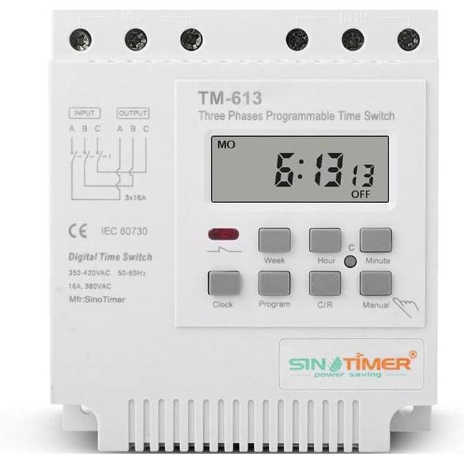 Time Relay Programmable Timer 3 Phase Timer Switch 380V TM-613