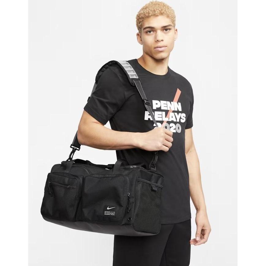 (100% ORIGINAL) Nike Utility Power Training Duffel Bag Small Gym Duffle Black Sling Fitness Sport Ta