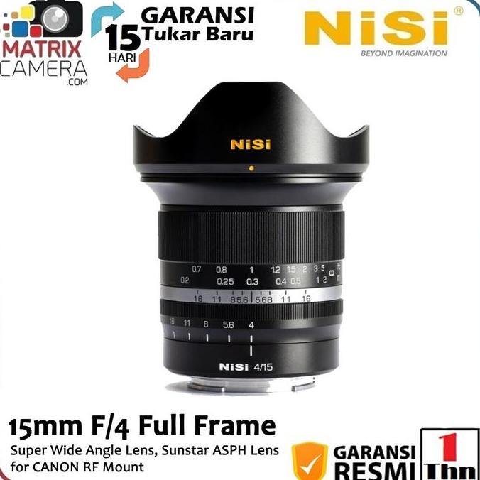 NiSi 15mm F4 Lensa Full Frame Super Wide Angle Lens for CANON RF Mount