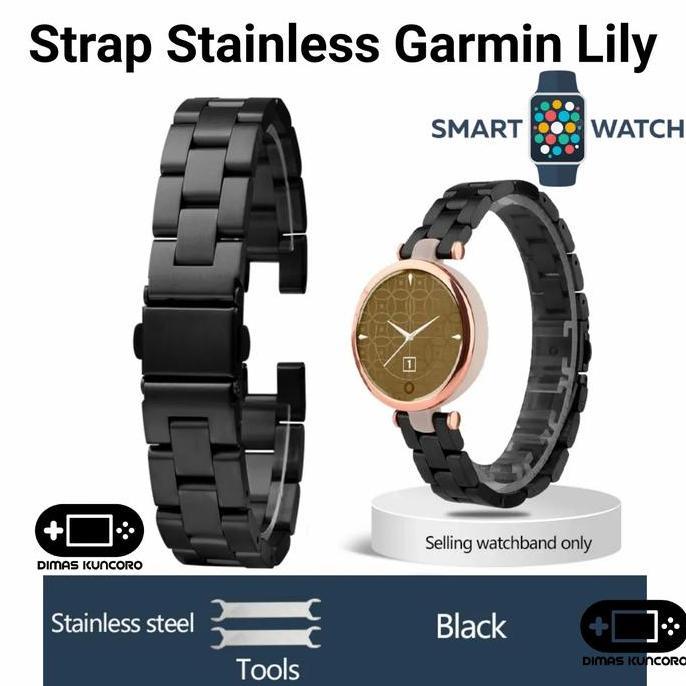 Strap Stainless Garmin Lily 1 tali jam tangan steel smartwatch