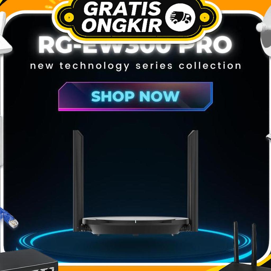 Ruijie  Rg-Ew300 Pro Router Wireless 300Mbps | 4 Antena 5Dbi | Cloud Managed 4X5Dbi Antena Router