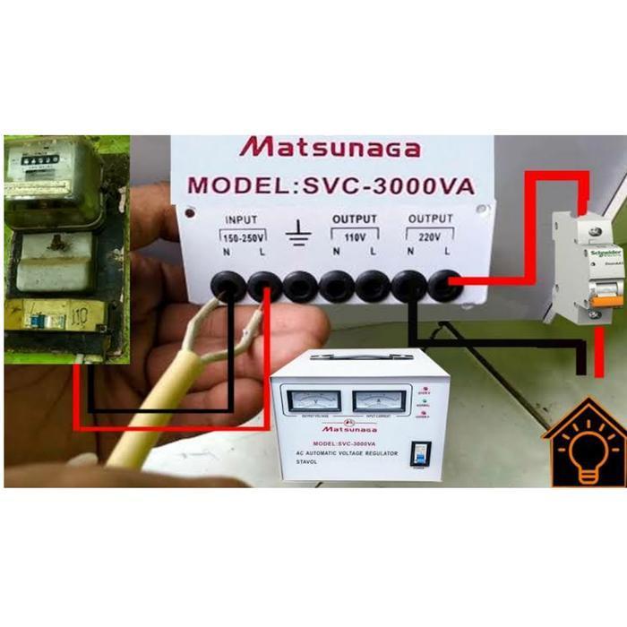 STABILIZER MATSUNAGA 3000 WATT STAVOL ORIGINAL DAN TERPERCAYA