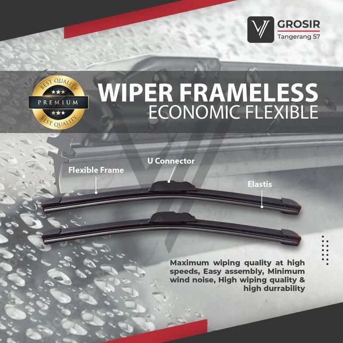 Wiper Rush Terios Frameless / Wiper Mobil Rush Terios 2 Pcs