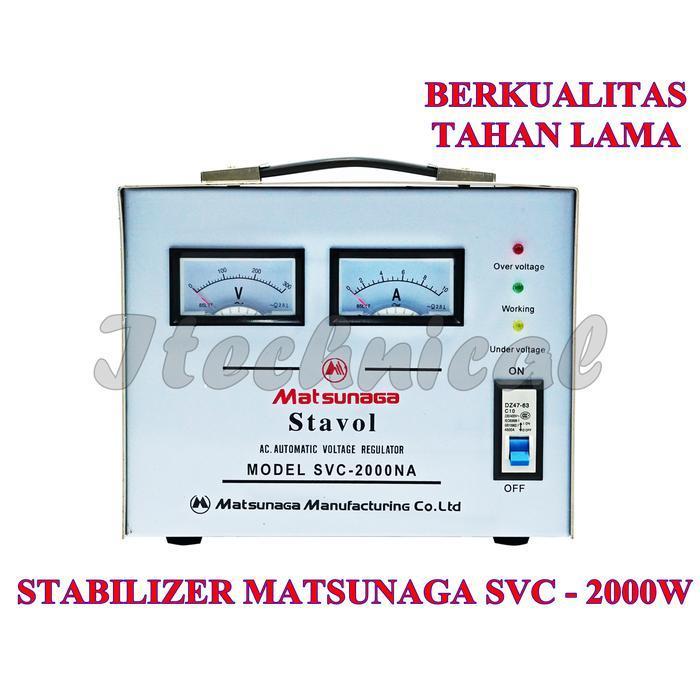 STAVOLT SVC 2000W MATSUNAGA / STABILIZER SVC 2000VA MTS / 2000 WATT ORIGINAL DAN TERPERCAYA