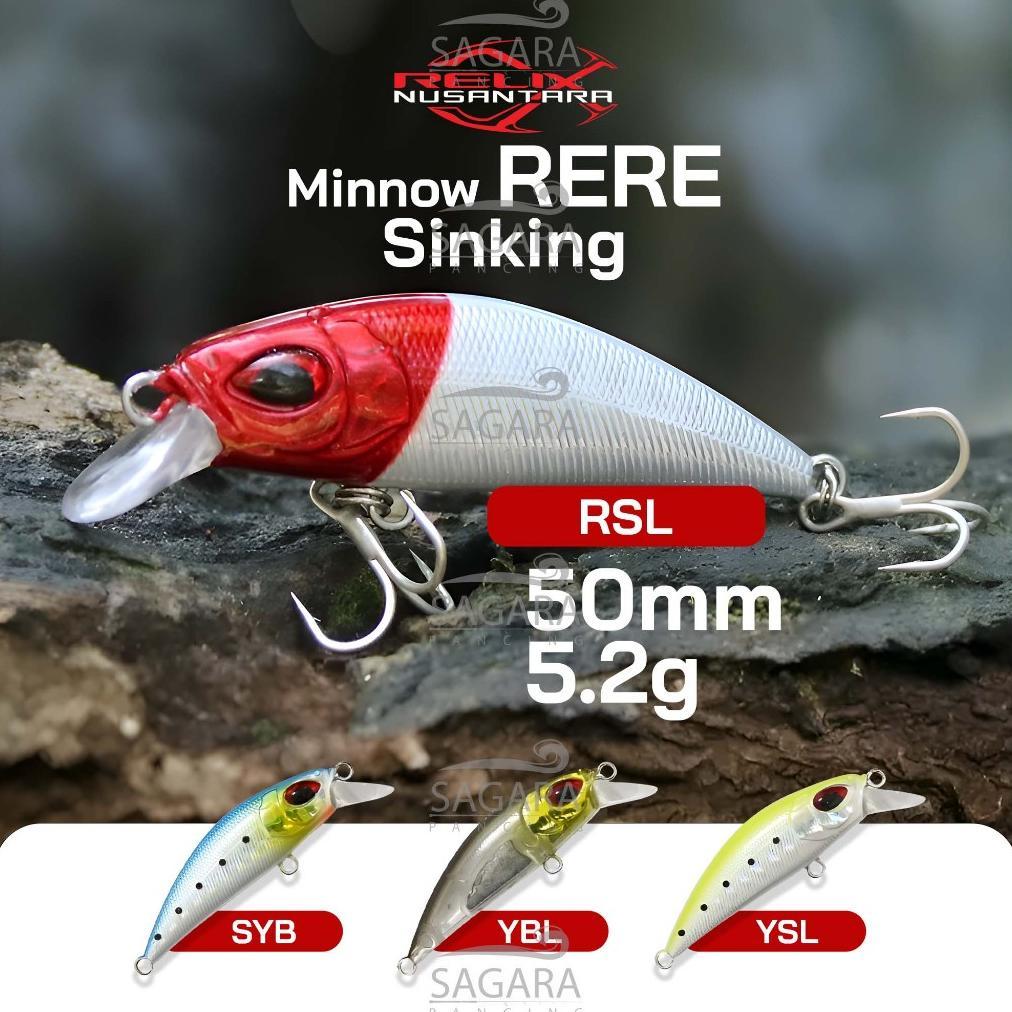 Minnow Rere Minnow Relix Nusantara Minnow Sinking Umpan Pancing Lure Relix