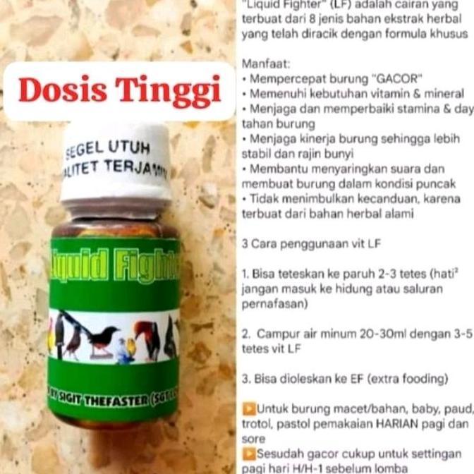 NEW LIQUID FIGHTER DOSIS TINGGI FOR FIGHTER VITAMIN BY SIGIT THE FASTER VIT SEMUA JENIS BURUNG LF OR