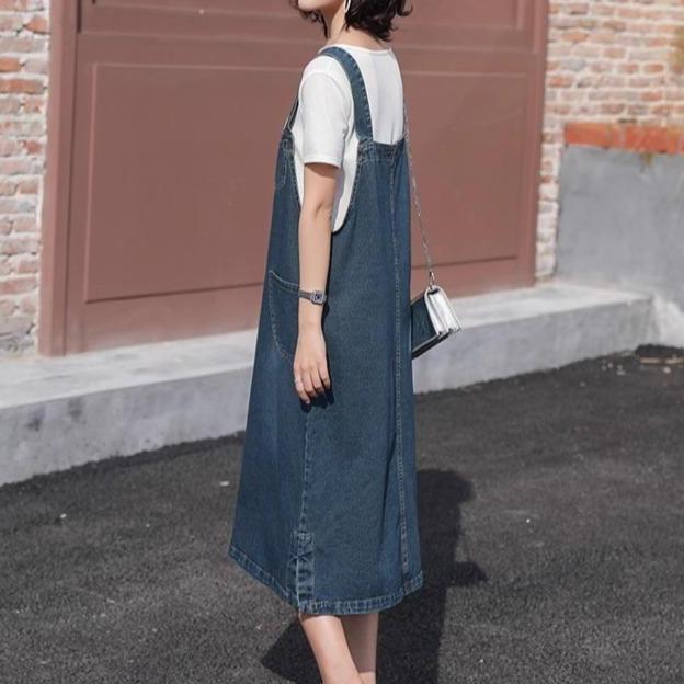 TERBARU  overall jeans dewasa jesuit baju kodok wanita style Rok Jeans Overall Polos Desain Muda Mud