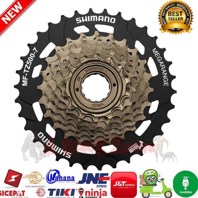 SPROCKET SHIMANO TOURNEY MF TZ31 FREEWHEEL MEGARANGE 7 SPEED 14-34T MO [terbaik]