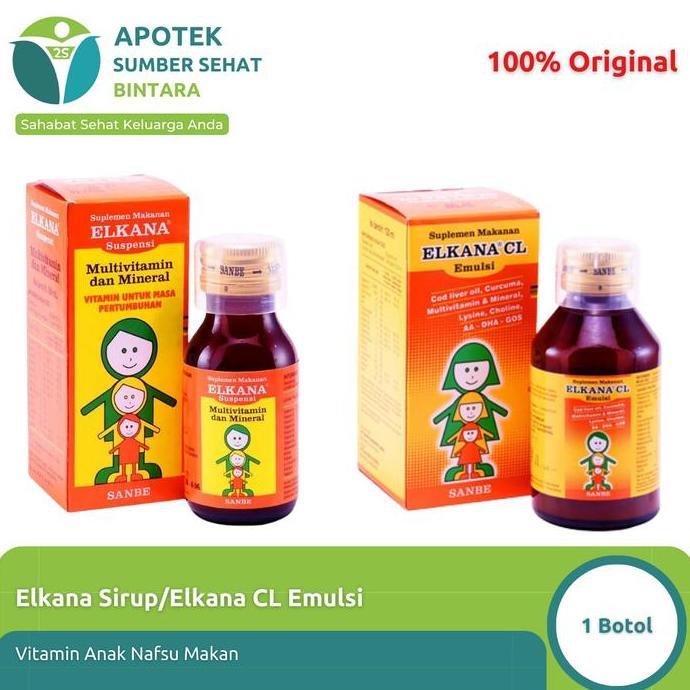 Excellent- Elkana Sirup/Elkana Cl Emulsi - Vitamin Anak